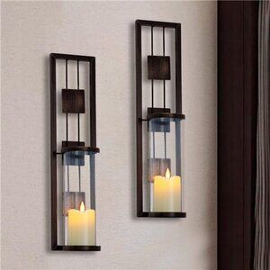 Wall Sconce Candle Holder Metal Wall Decorations for Living Room, Bathroom